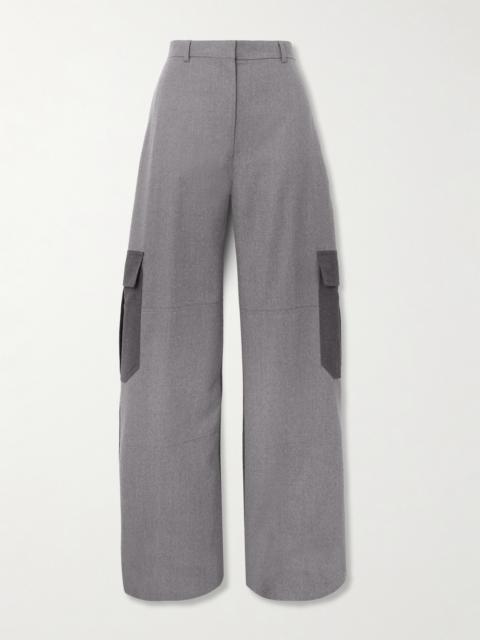 Stella McCartney Paneled Wool Wide-leg Pants