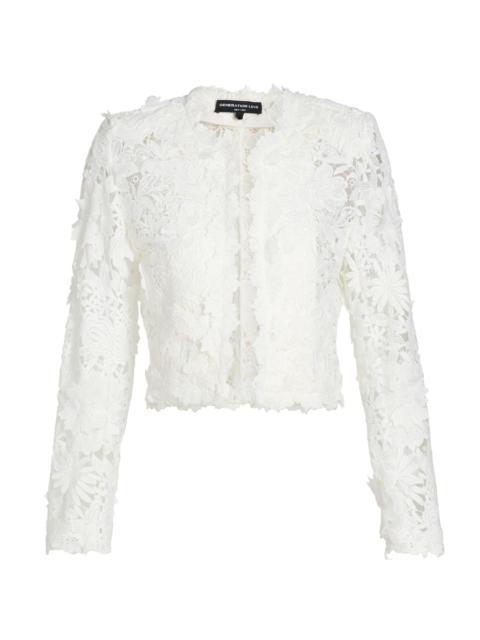 GENERATION LOVE Women's Myra 3D Butterfly Lace Jacket - White