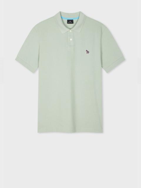 Paul Smith Sage Green Organic Cotton Zebra Polo Shirt
