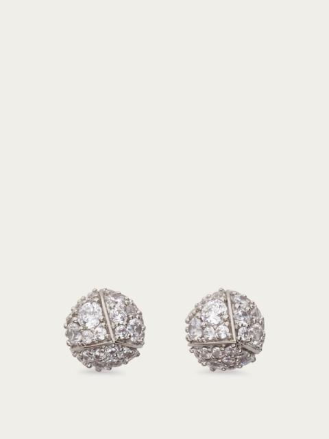 FERRAGAMO Pine cone earrings with rhinestones (S)