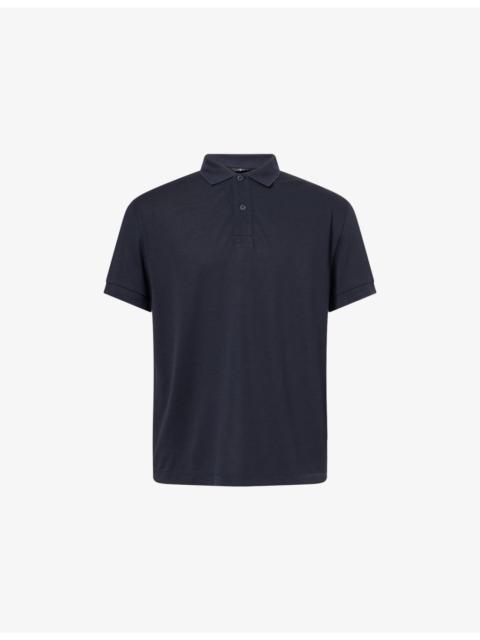 7 For All Mankind Short-Sleeve Cotton-Blend Polo Top