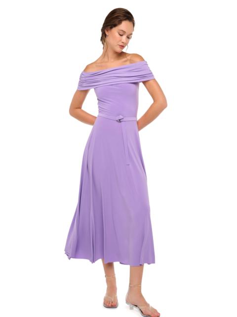 NORMA KAMALI COWL HOODED FLARED DRESS