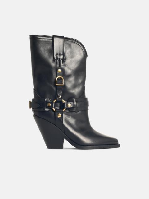 Isabel Marant Étoile 'LYCA' BLACK LEATHER BOOTS