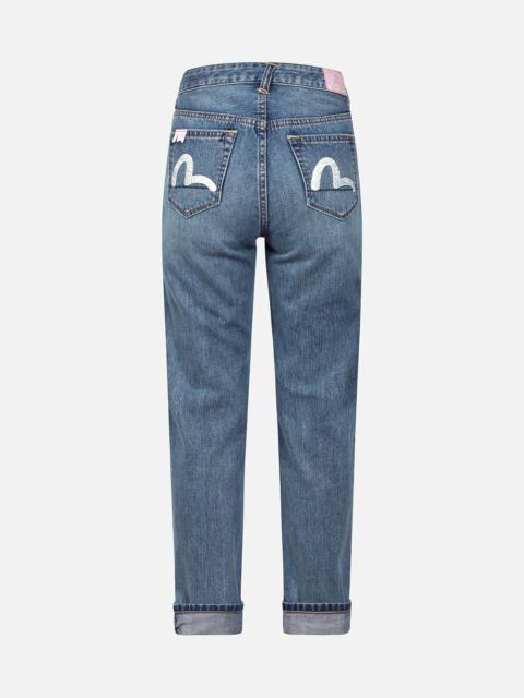 EVISU SEAGULL EMBROIDERY STRAIGHT FIT JEANS
