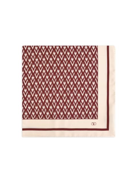 Valentino geometric-pattern silk scarf
