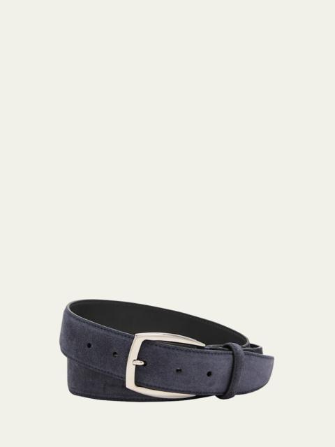 Brioni Men's Calf Suede Belt
