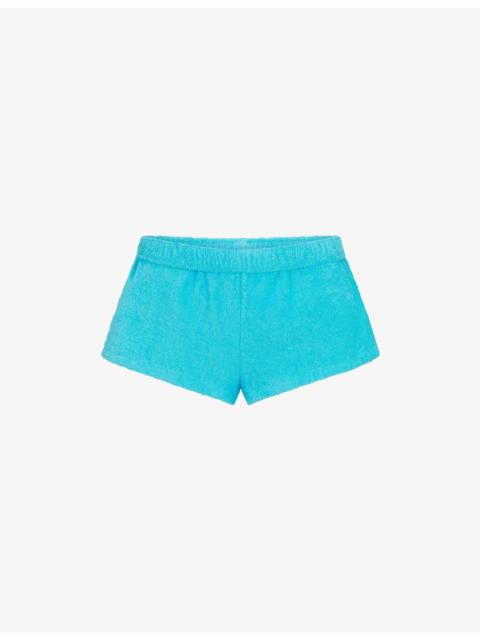 SKIMS Terry Cover-Ups Foldover Cotton Shorts