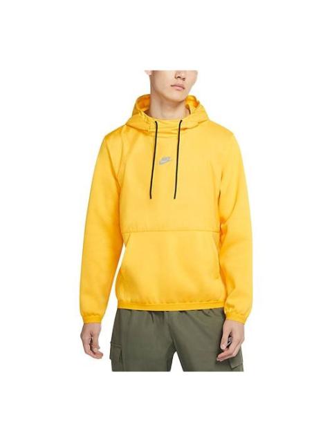 Nike Nike Sportswear Just Do It + Fleece Stay Warm Reflective Casual Sports Pullover Yellow CU4102-743