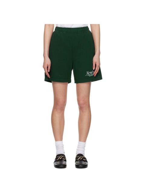 Sporty & Rich Green NY 94 Gym Shorts