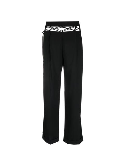 cut-out wool trousers