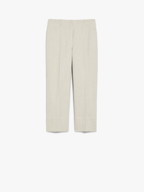 'S Max Mara CADICE Straight-fit linen and cotton trousers