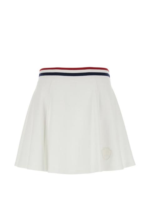 Brunello Cucinelli striped-trim A-line mini skirt