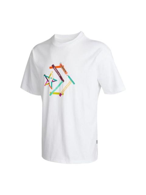 Converse Converse Star Chevron Printing Sports Round Neck Short Sleeve T-Shirt 'White' 10022774-A01