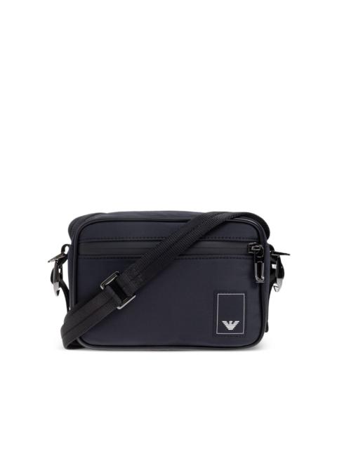 EMPORIO ARMANI logo-patch front-zip backpack
