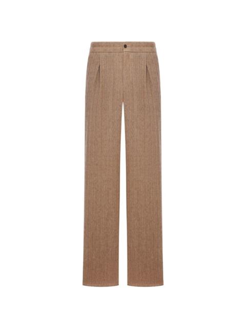 GIORGIO ARMANI pleated linen trousers
