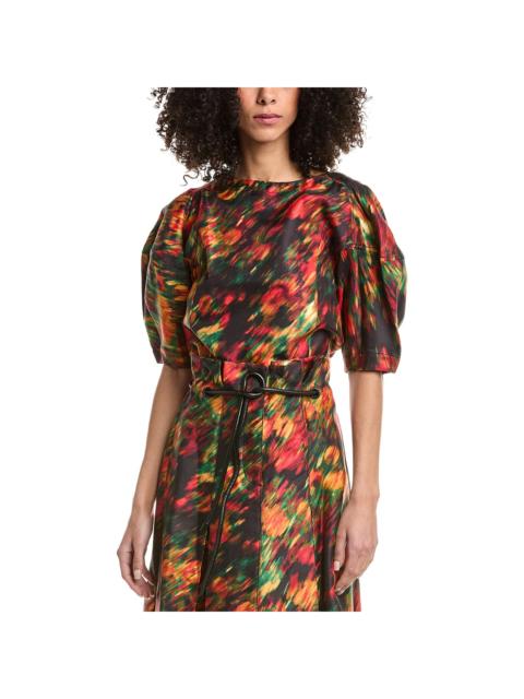 3.1 Phillip Lim 3.1 Phillip Lim Flowers In Motion Canvas Silk-Blend Top