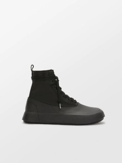 LEATHER MIX HI-TOP SNEAKER