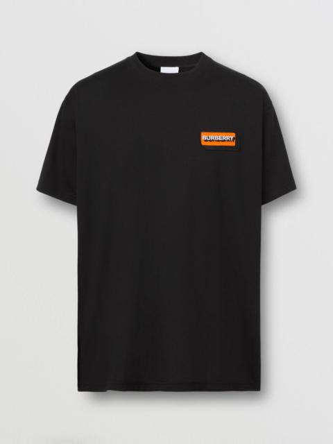 Burberry Logo Appliqué Cotton Oversized T-shirt