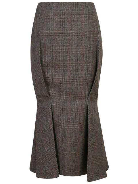 Prada wool flared skirt