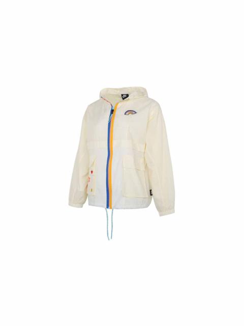 Nike (WMNS) Nike Nsw Icon Clash Jacket SS22 Athleisure Casual Sports Hooded Jacket Autumn Light Yellow DJ