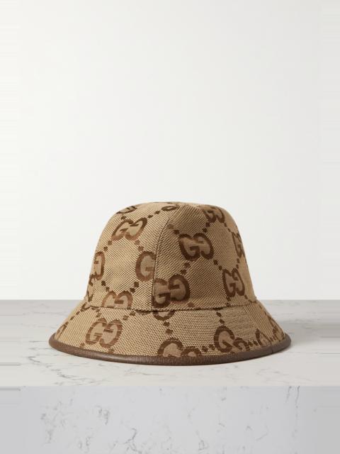 GUCCI Cotton-blend canvas-jacquard bucket hat