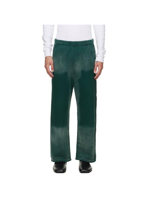 LES TIEN Green Heavyweight Carpenter Workwear Sweatpants