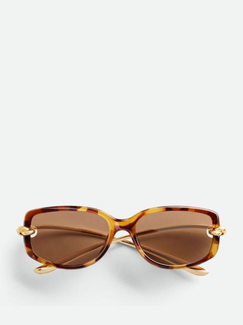 Bottega Veneta Knot Rectangular Sunglasses