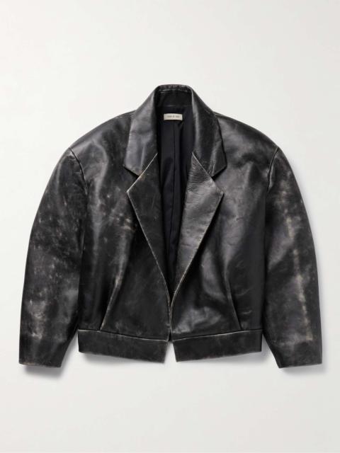 Fear of God Distressed Pleated Leather Jacket