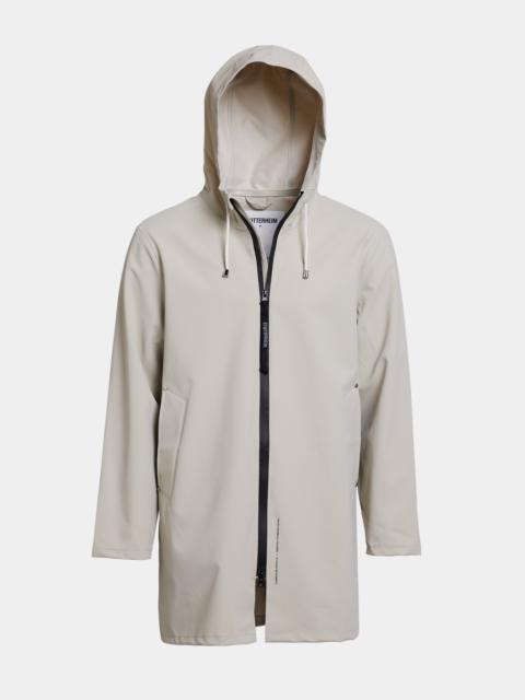 Stutterheim Stockholm Lightweight Zip Matte Raincoat Pelican