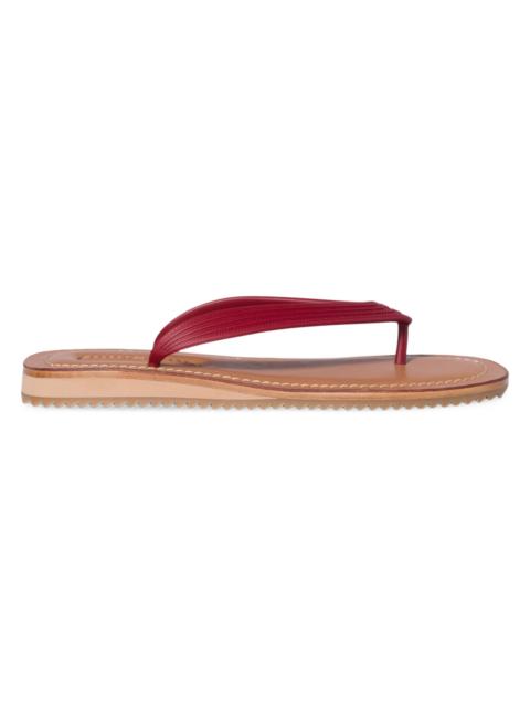 Miu Miu Women's Thong Sandals - Dark Red