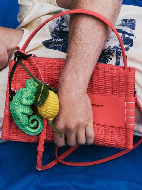 JW Anderson LOAFER BAG IN CORAL WOVEN LEATHER