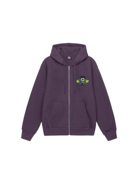 Stüssy Stussy Skull Crest Zip Hoodie Grape