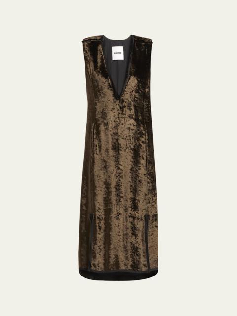 Jil Sander Deep V Neckline Straight Volume Dress