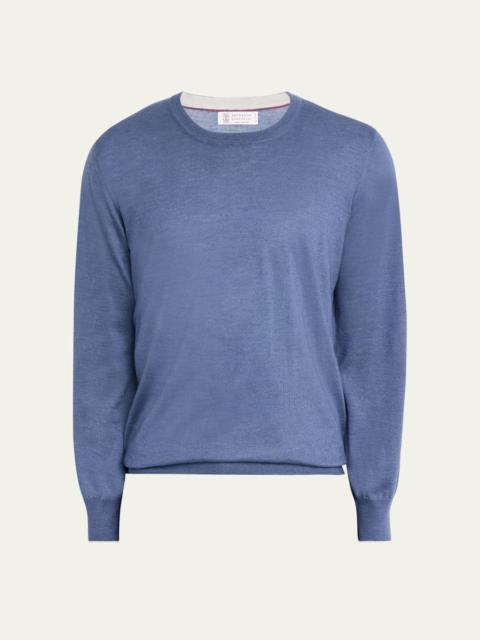 Brunello Cucinelli Men's Cashmere Knit Crewneck Sweater