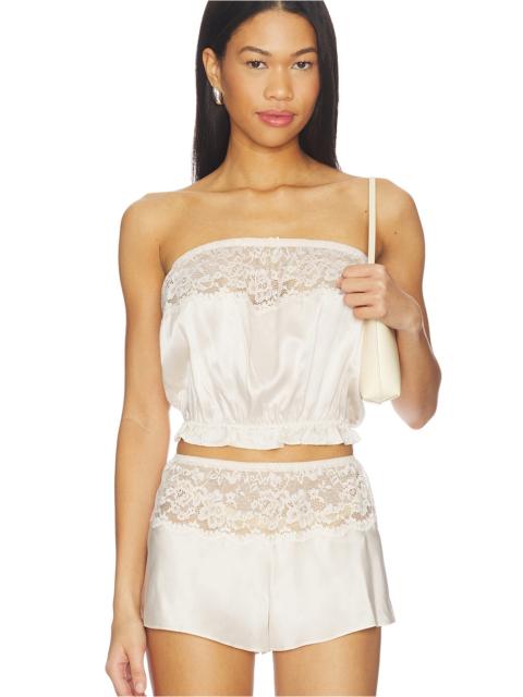 Frankies Bikinis Rosie Silk Sleeveless Blouse