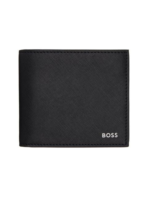 BOSS Black Silver-Foil Logo Wallet