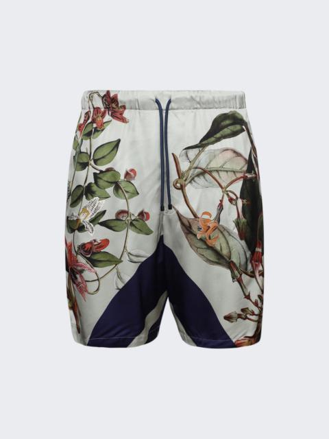 Dries Van Noten Piperi Printed Shorts Grey