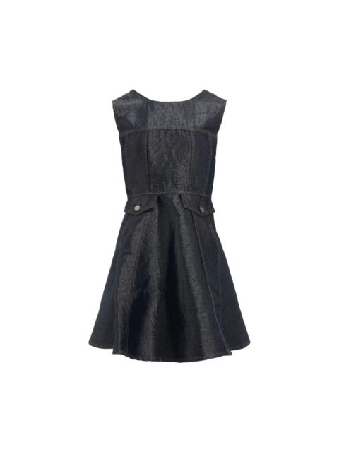GANNI Shiny Weft Denim Mini Dress