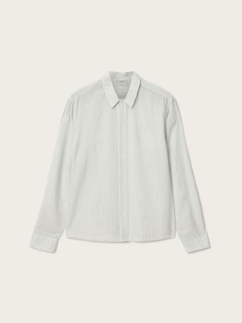 ALLSAINTS FURROW LONG SLEEVE BOXY STRIPED SHIRT