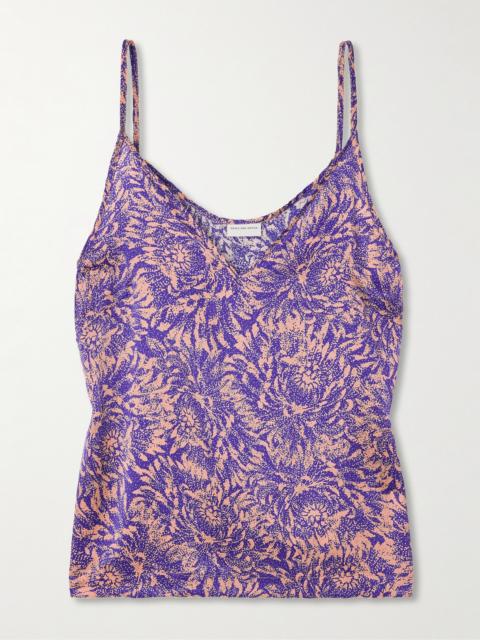 Dries Van Noten Printed Silk-satin Tank
