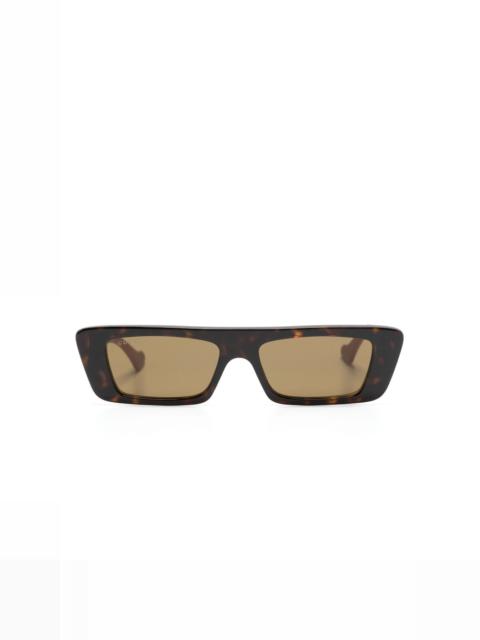 square-frame colour-block sunglasses