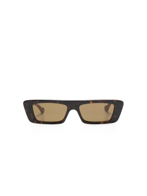 square-frame colour-block sunglasses