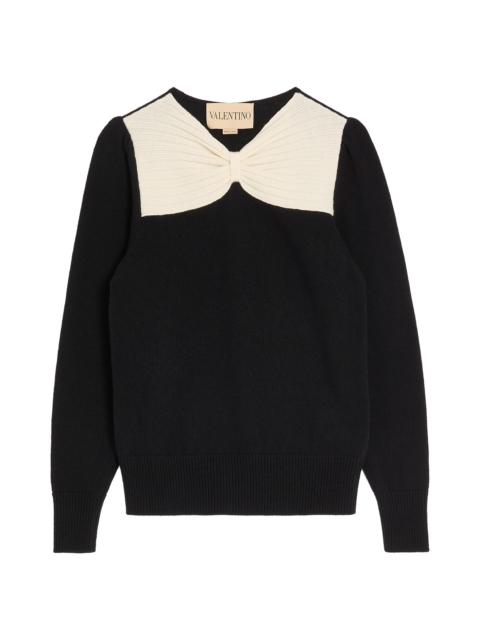Valentino Women's Wool Sweater - Black Ivory