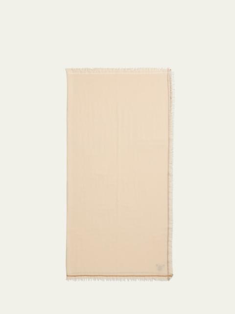 Loro Piana Cashmere Striped Trim Scarf