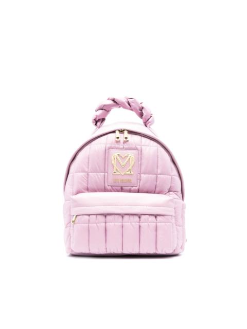 Moschino logo-plaque padded backpack