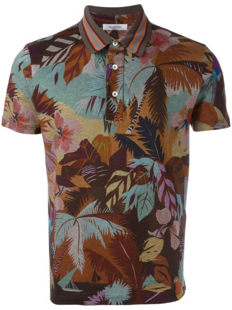 Valentino tropical print polo shirt