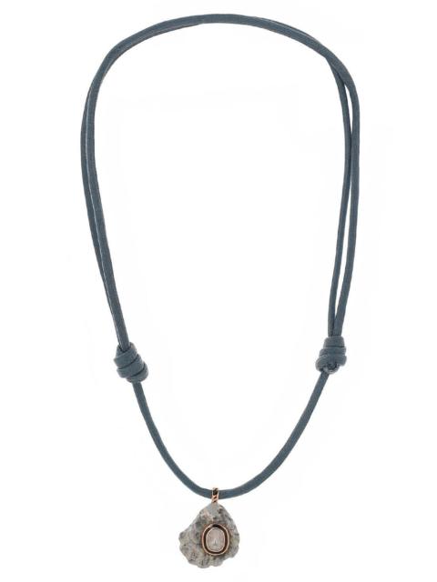 DEZSO Diamond Cat Paw Shell Blue Necklace