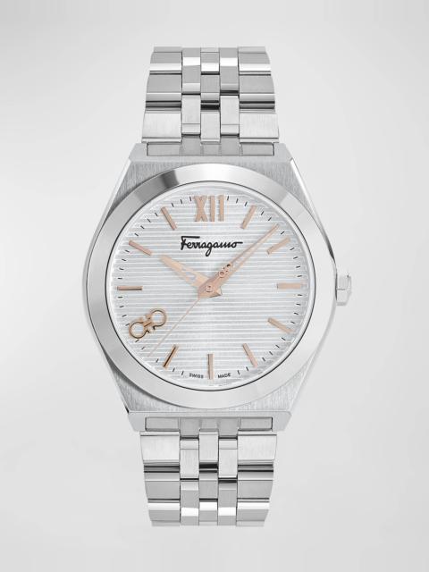 FERRAGAMO Men's Vega New Stainless Steel Bracelet Watch, 40mm