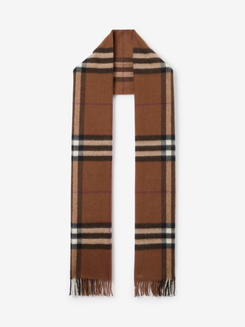 Exaggerated Check Cashmere Scarf