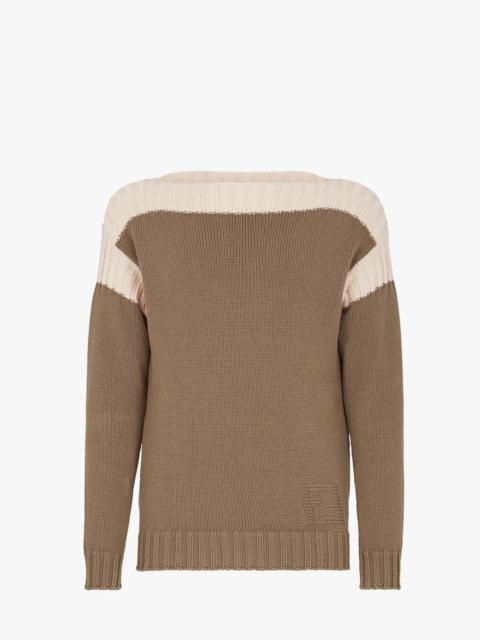 FENDI Multicolor cotton and cashmere jumper